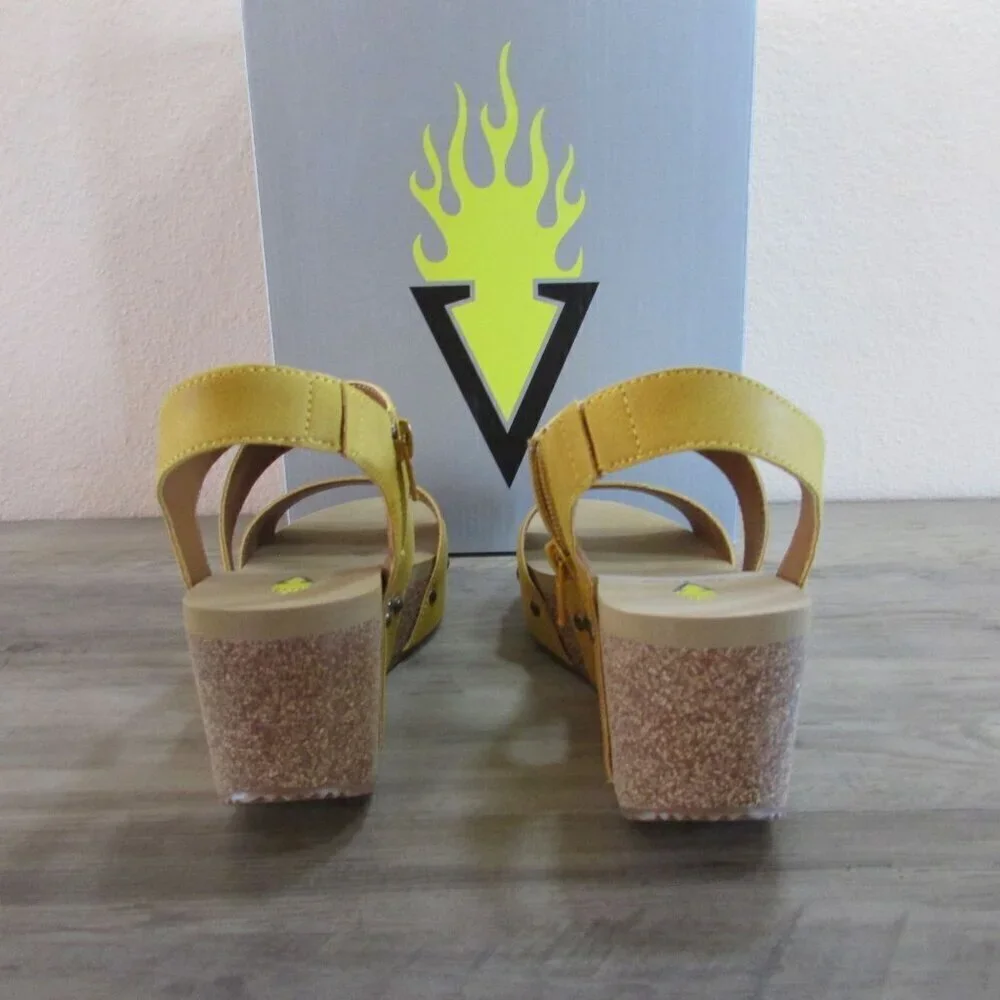 Volatile Women's Sunkissed Wedge Sandals - Mustard PV1014